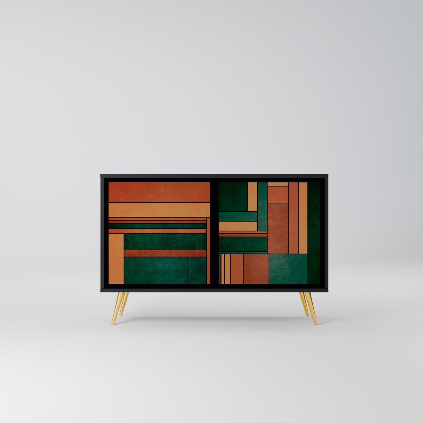 EARTHY FIGURES 2-dörrars skänk i svart finish