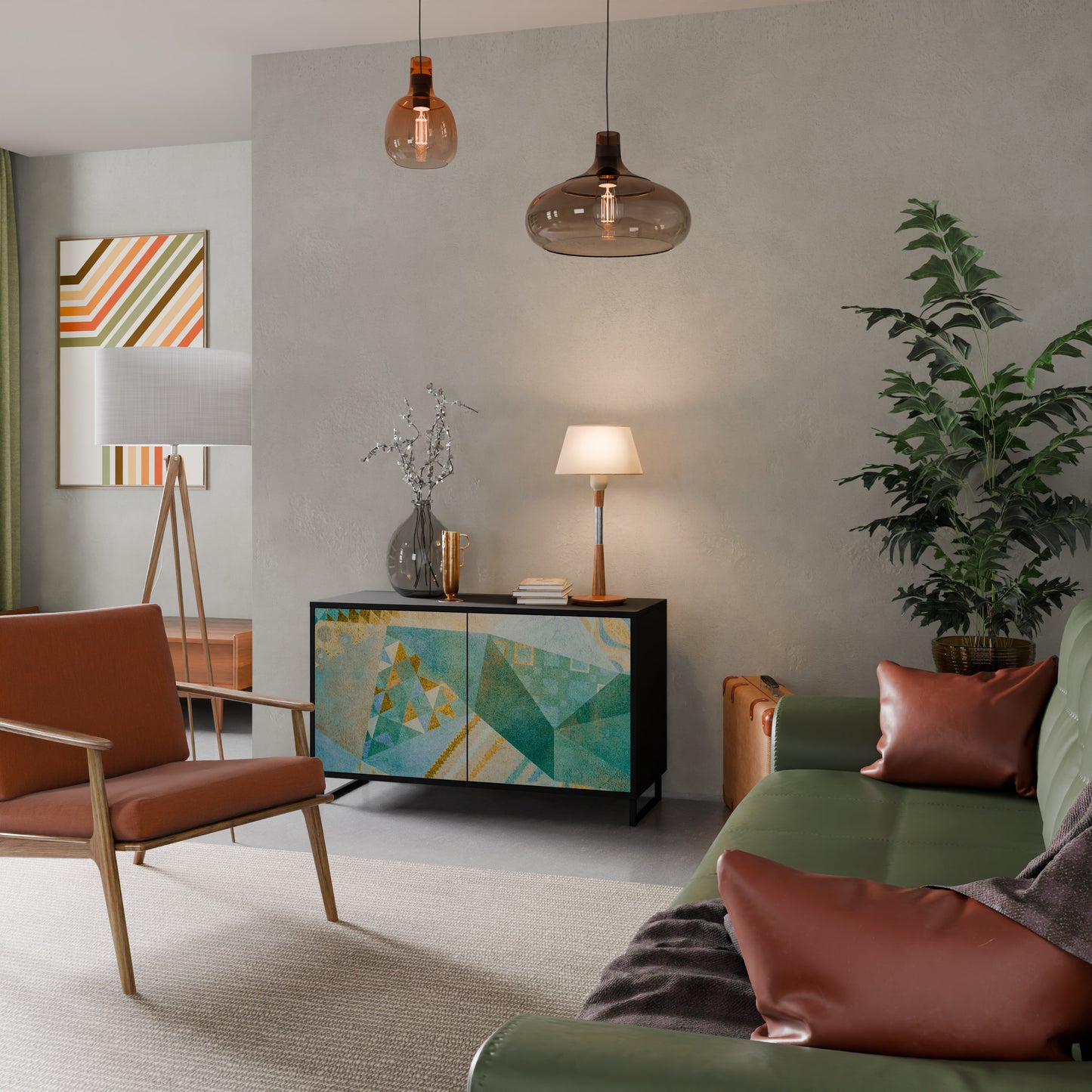 SPECTRUM SPLENDOR 2-dörrars skänk i svart finish