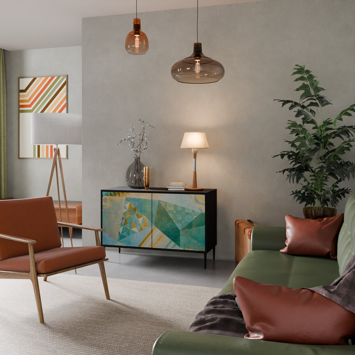 SPECTRUM SPLENDOR 2-dörrars skänk i svart finish