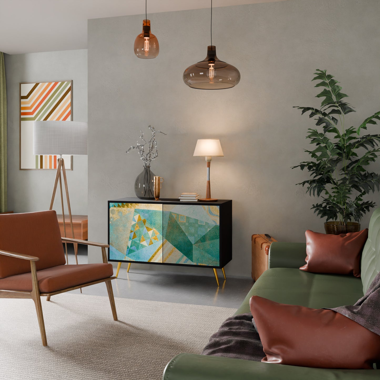 SPECTRUM SPLENDOR 2-dörrars skänk i svart finish