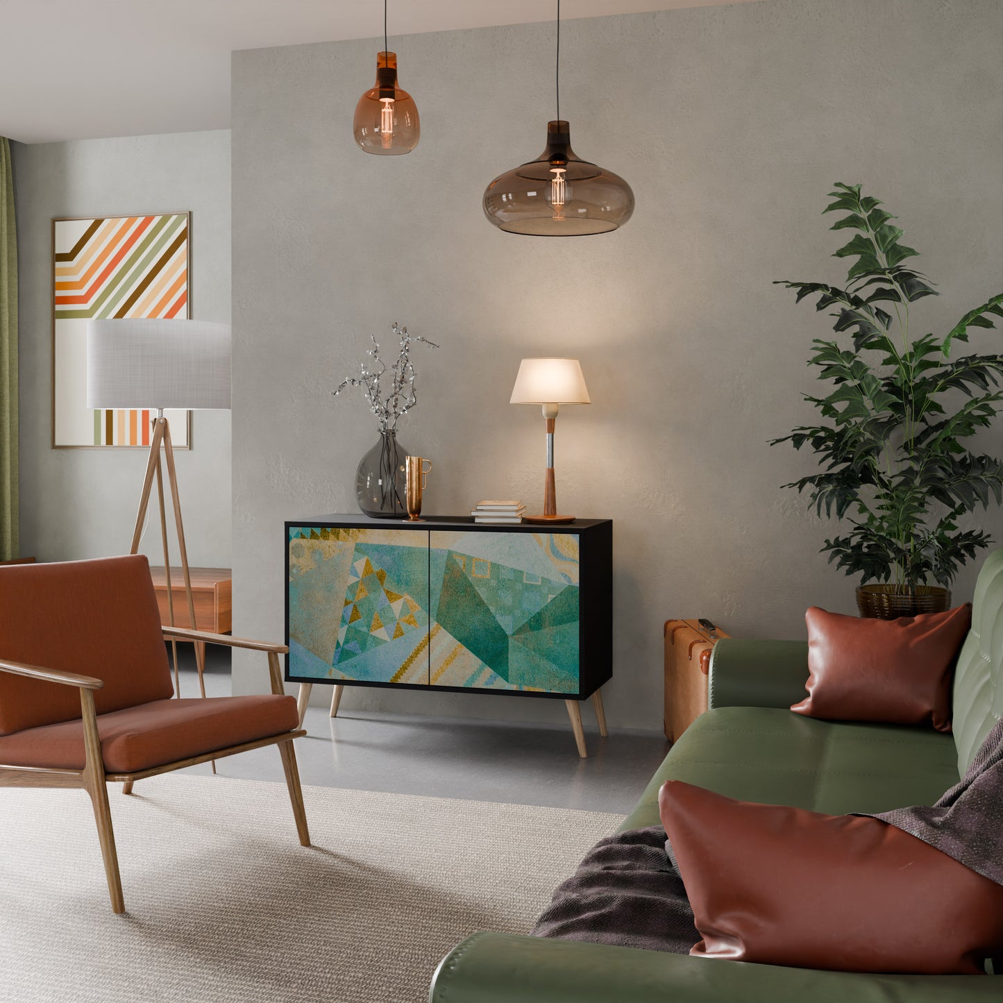 SPECTRUM SPLENDOR 2-dörrars skänk i svart finish