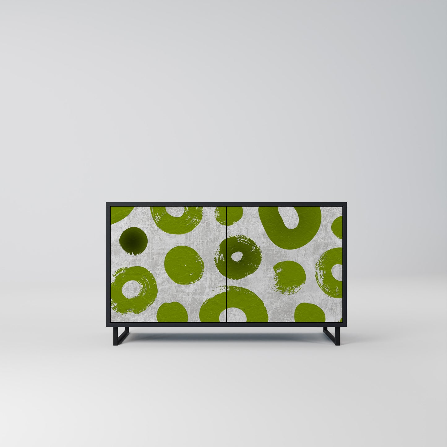 GREEN RHAPSODY 2-dörrars skänk i svart finish