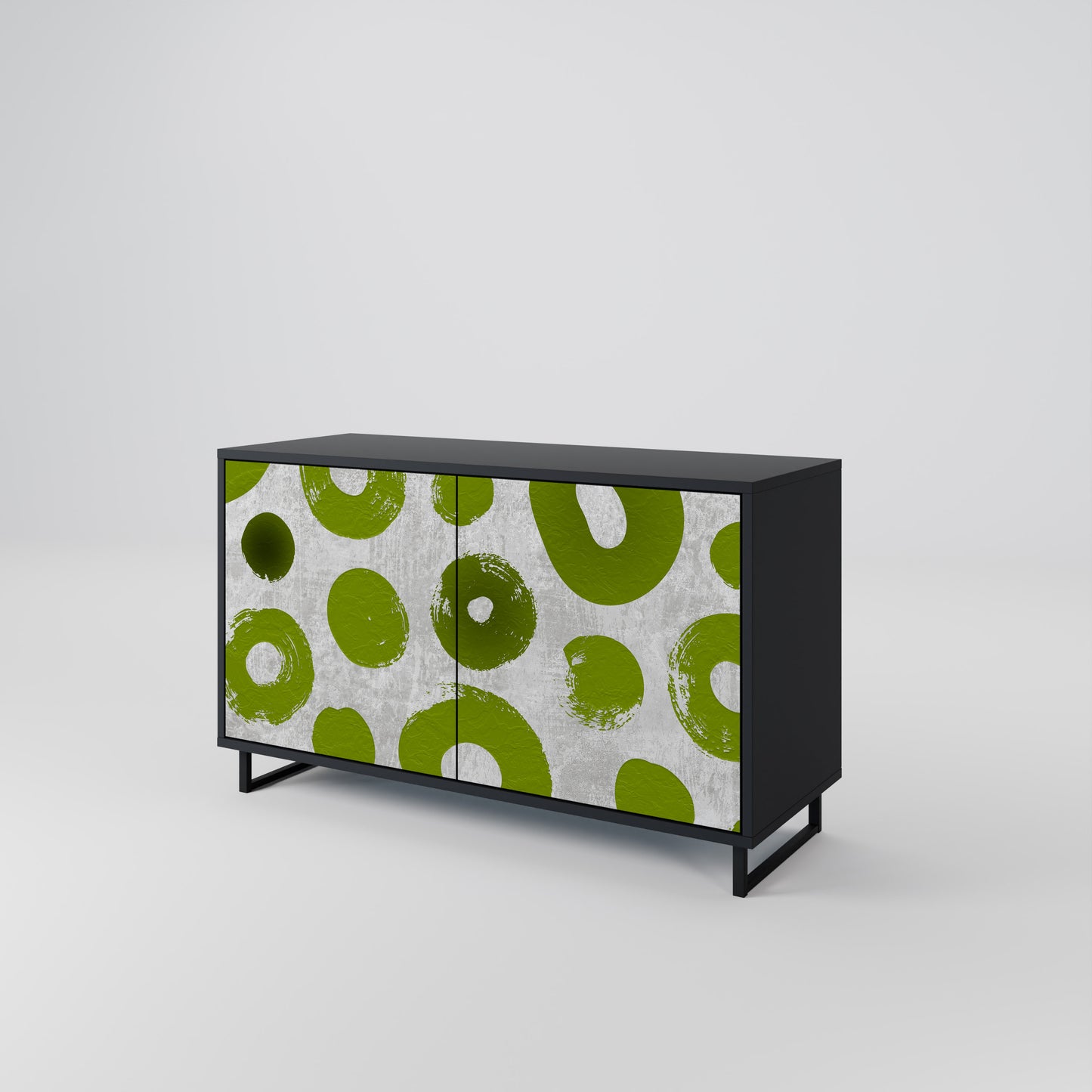 GREEN RHAPSODY 2-dörrars skänk i svart finish