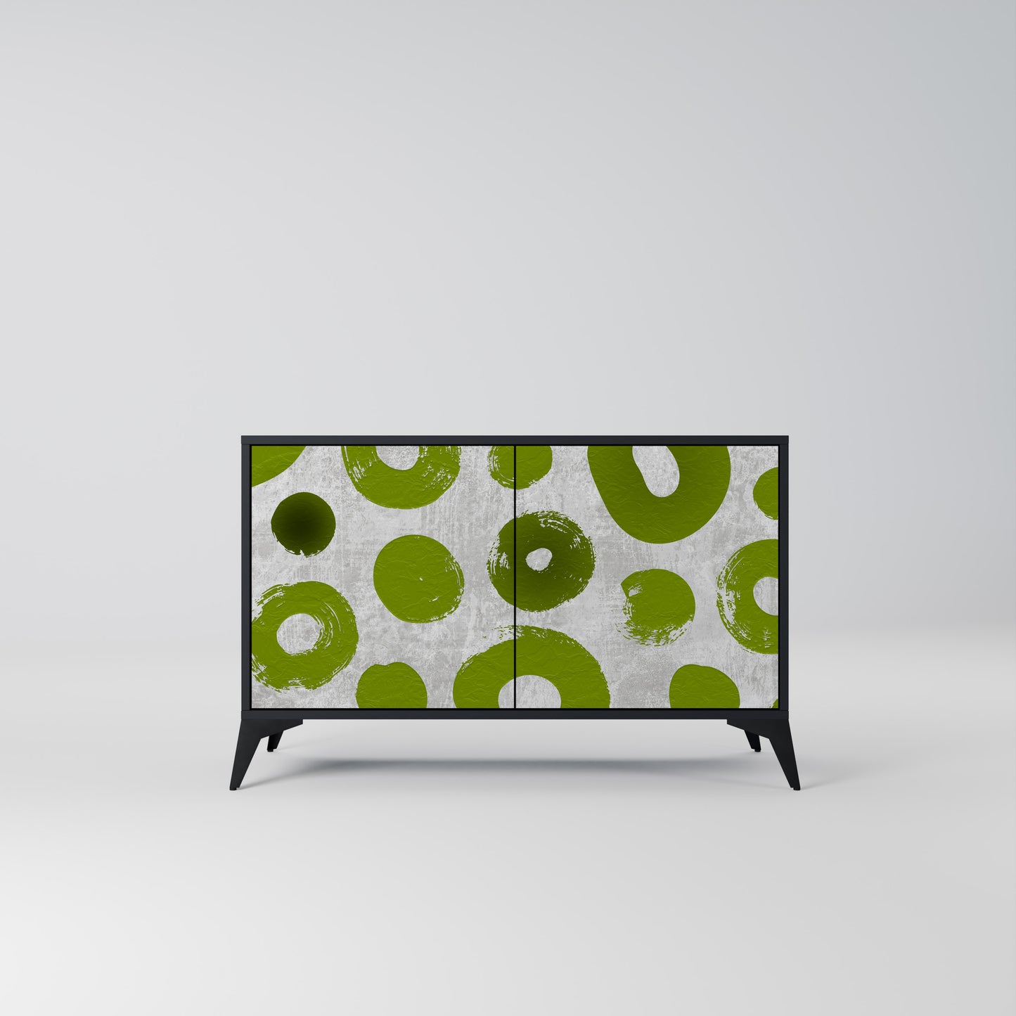 GREEN RHAPSODY 2-dörrars skänk i svart finish