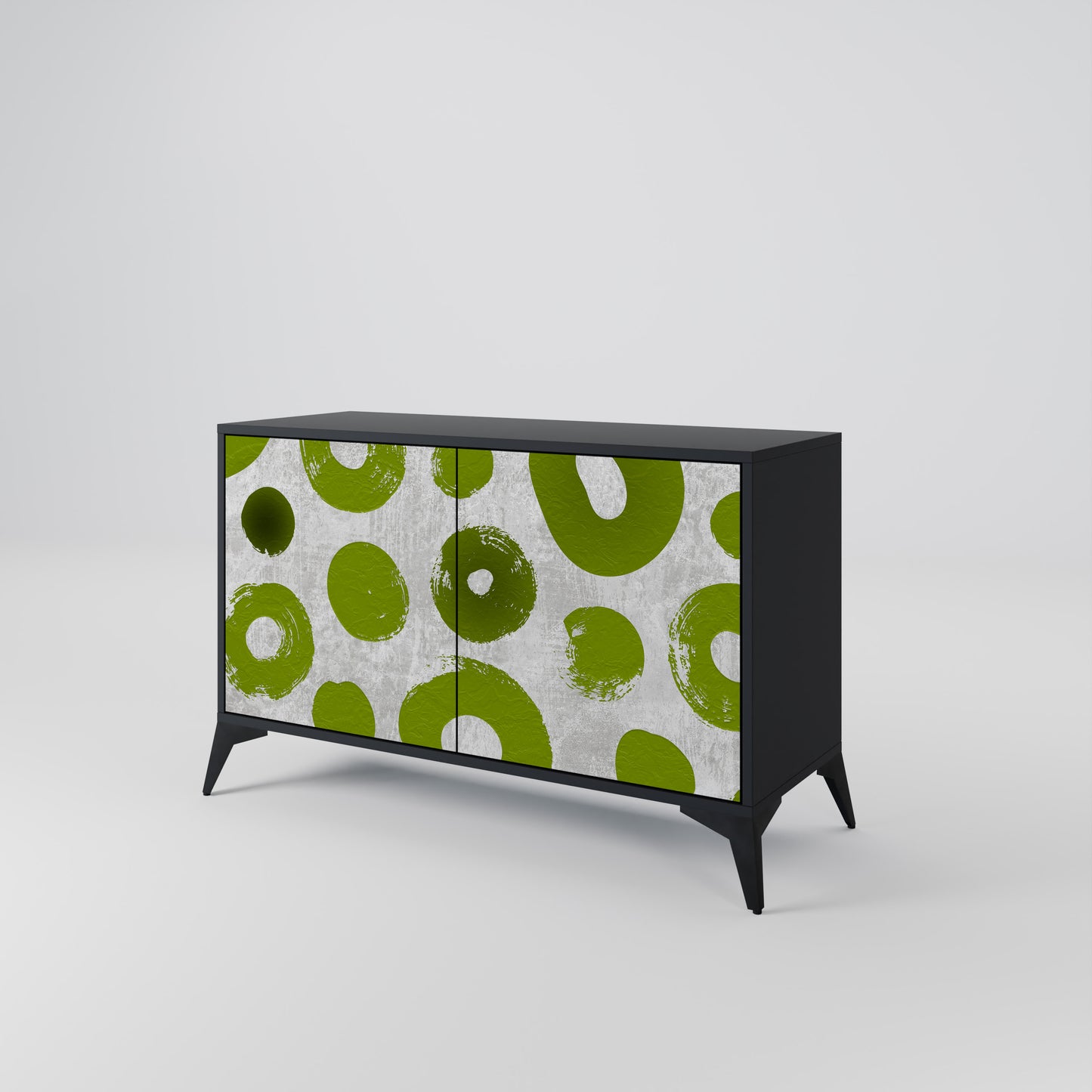 GREEN RHAPSODY 2-dörrars skänk i svart finish