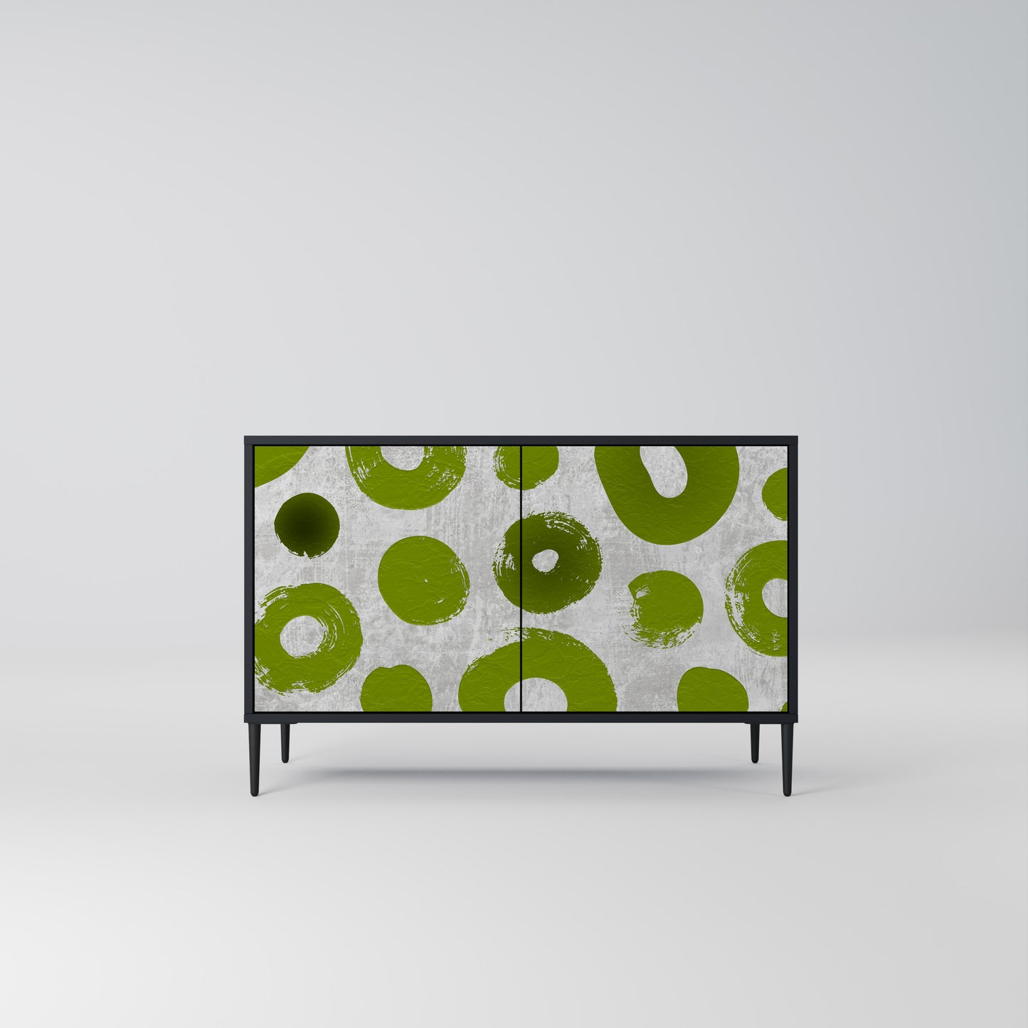GREEN RHAPSODY 2-dörrars skänk i svart finish