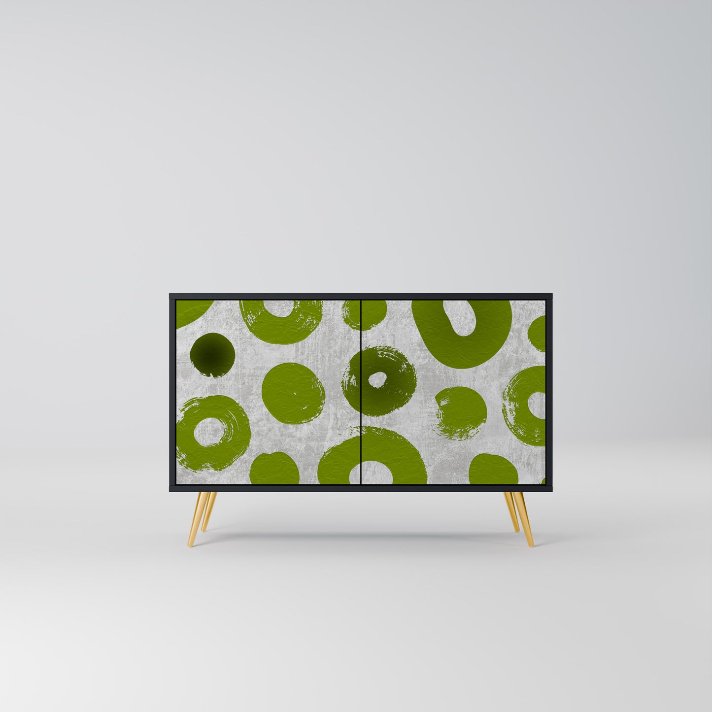 GREEN RHAPSODY 2-dörrars skänk i svart finish