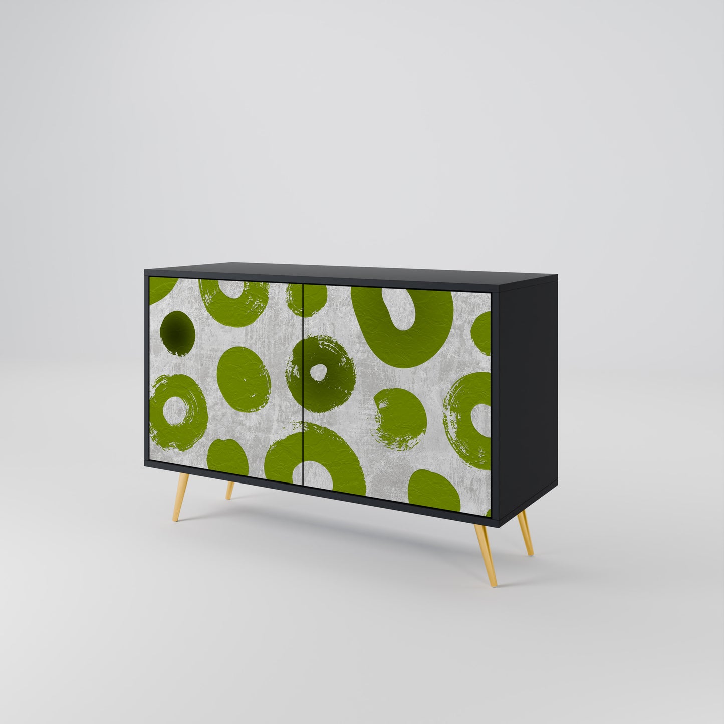 GREEN RHAPSODY 2-dörrars skänk i svart finish