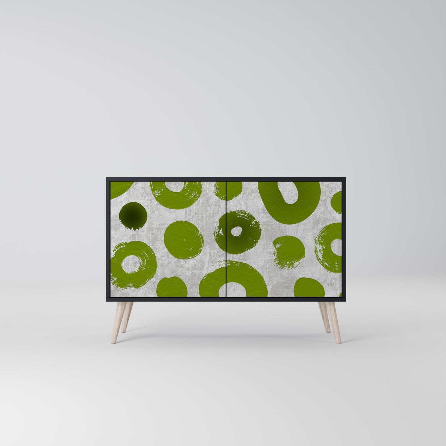 GREEN RHAPSODY 2-dörrars skänk i svart finish