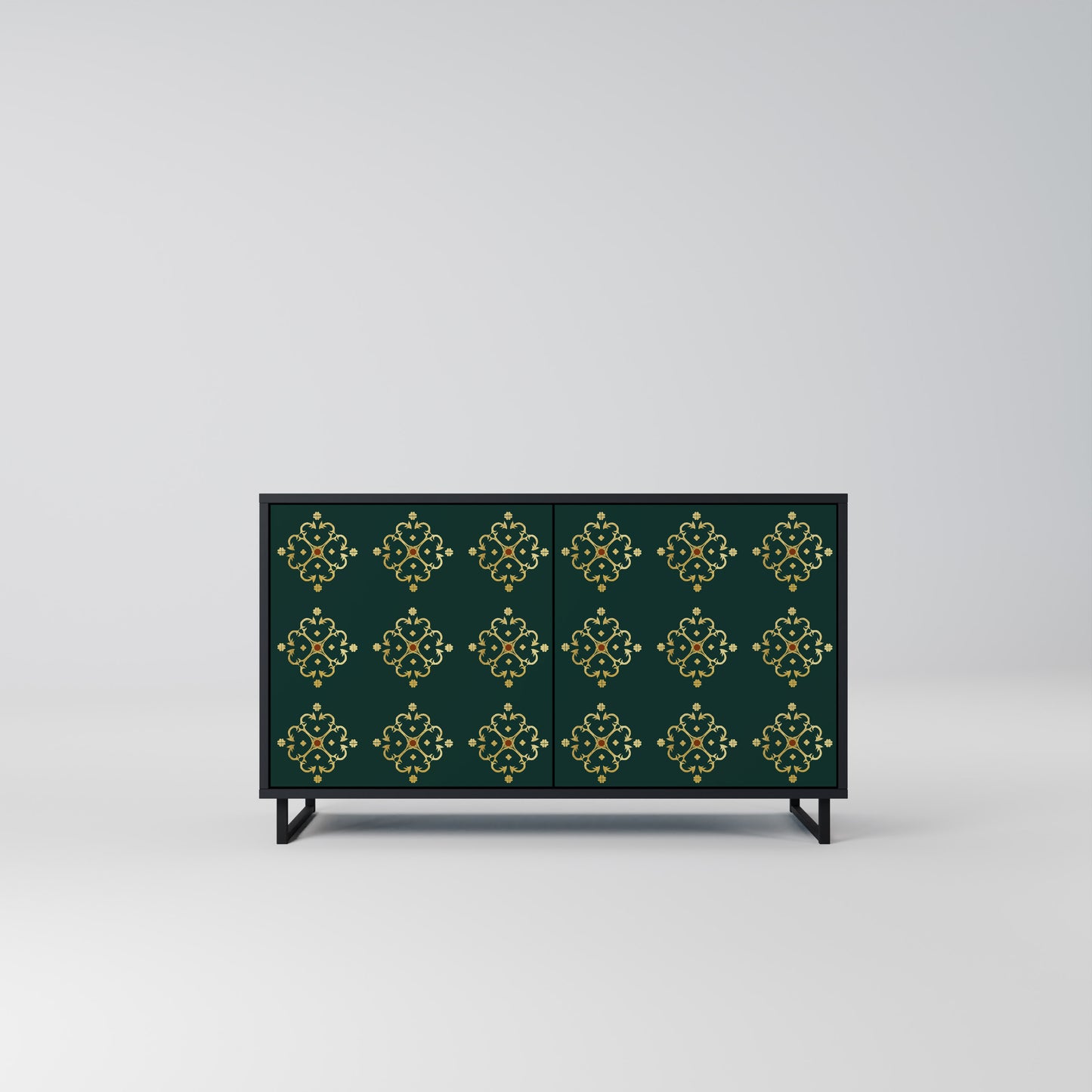 ROYAL MEDALLION 2-dörrars skänk i svart finish