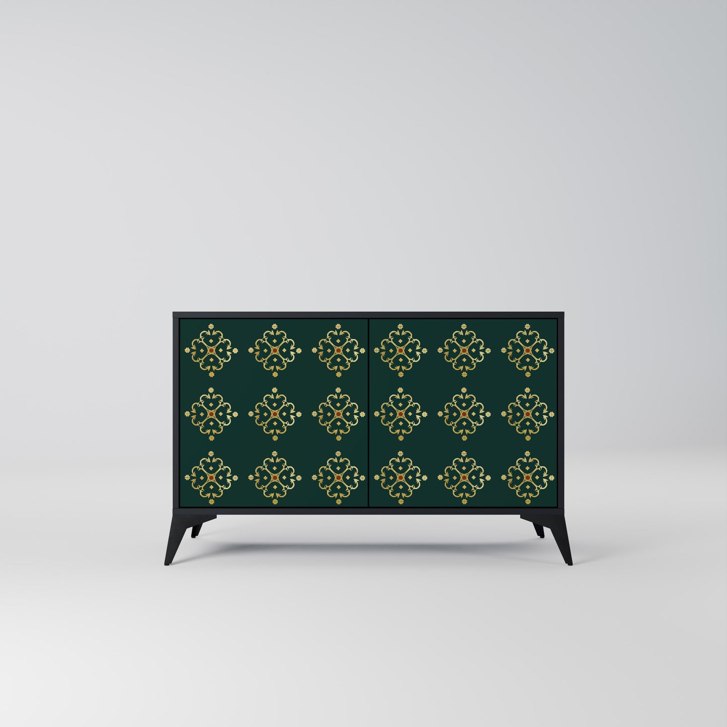 ROYAL MEDALLION 2-dörrars skänk i svart finish