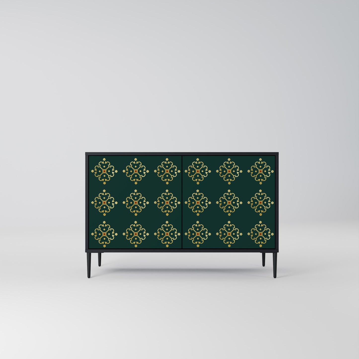 ROYAL MEDALLION 2-dörrars skänk i svart finish