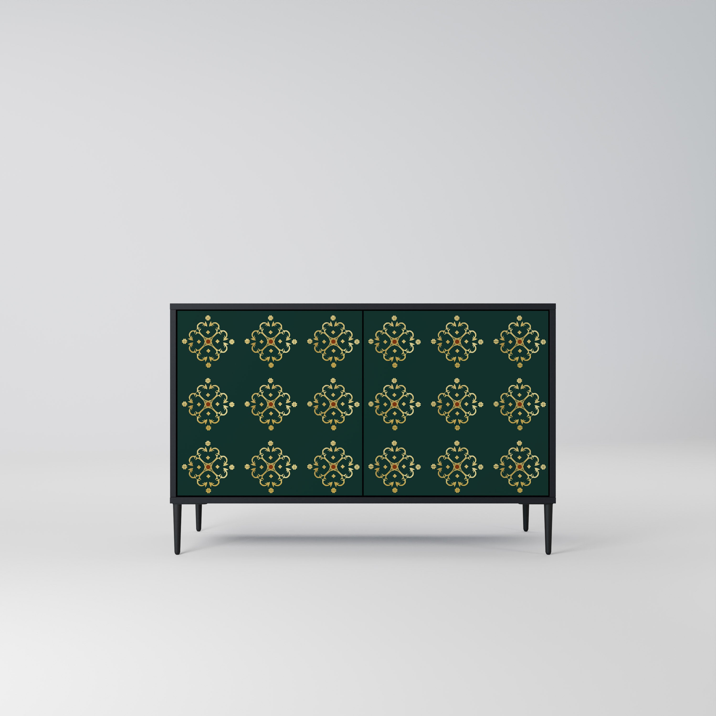 ROYAL MEDALLION 2-dörrars skänk i svart finish