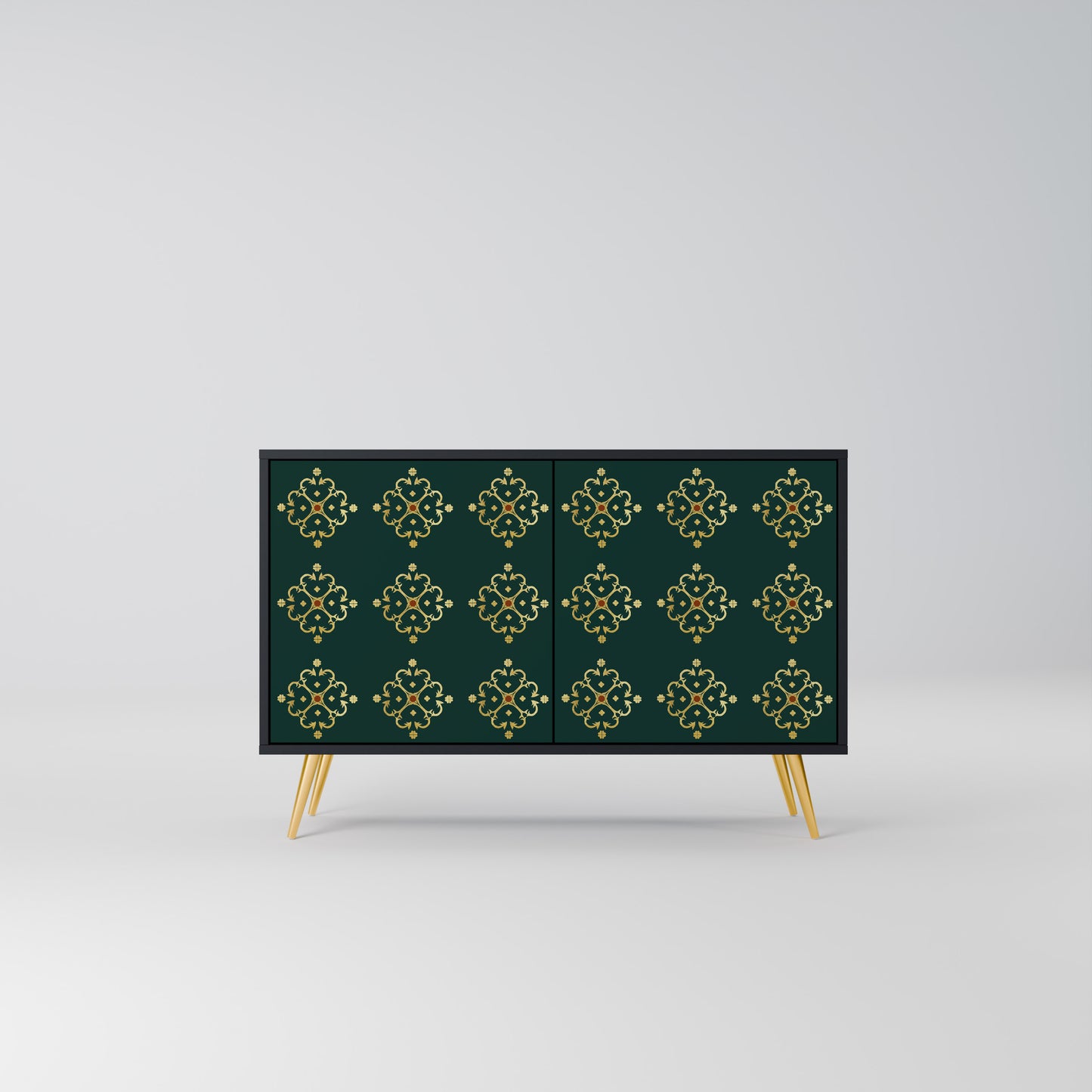 ROYAL MEDALLION 2-dörrars skänk i svart finish