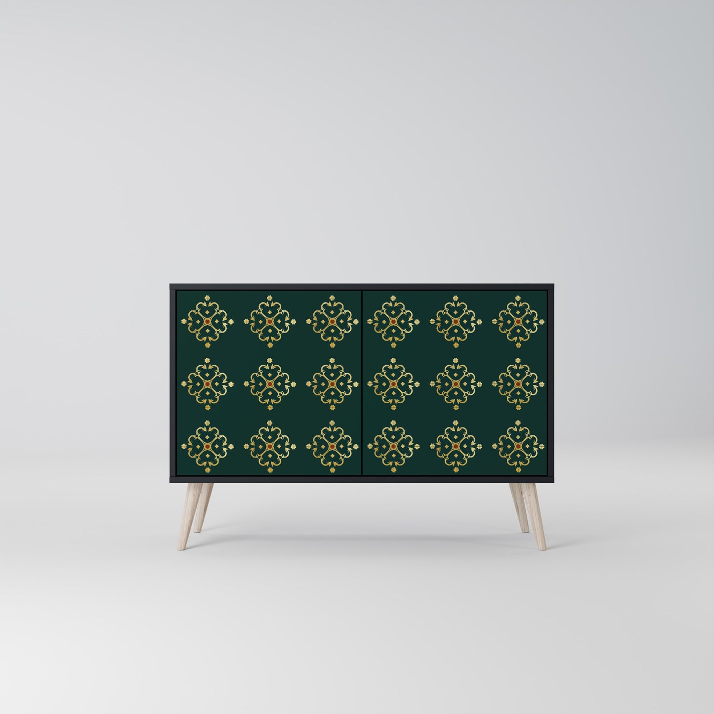 ROYAL MEDALLION 2-dörrars skänk i svart finish