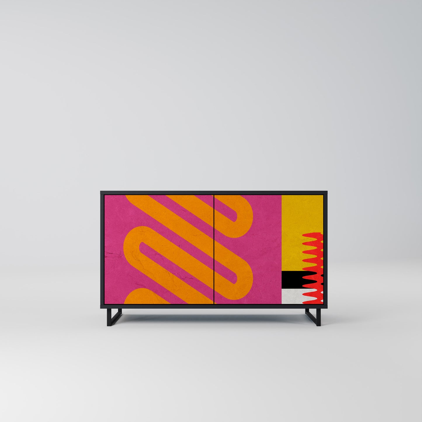 VIVID ART 2-dörrars skänk i svart finish