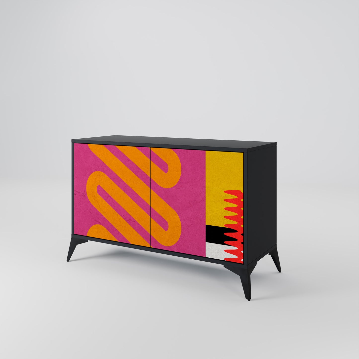 VIVID ART 2-dörrars skänk i svart finish