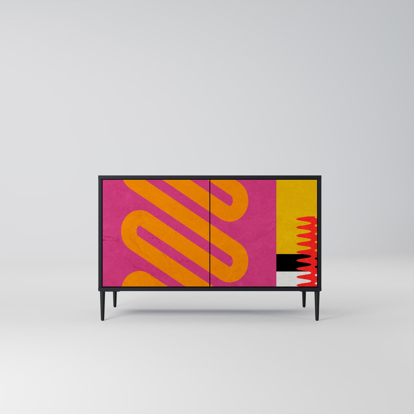 VIVID ART 2-dörrars skänk i svart finish