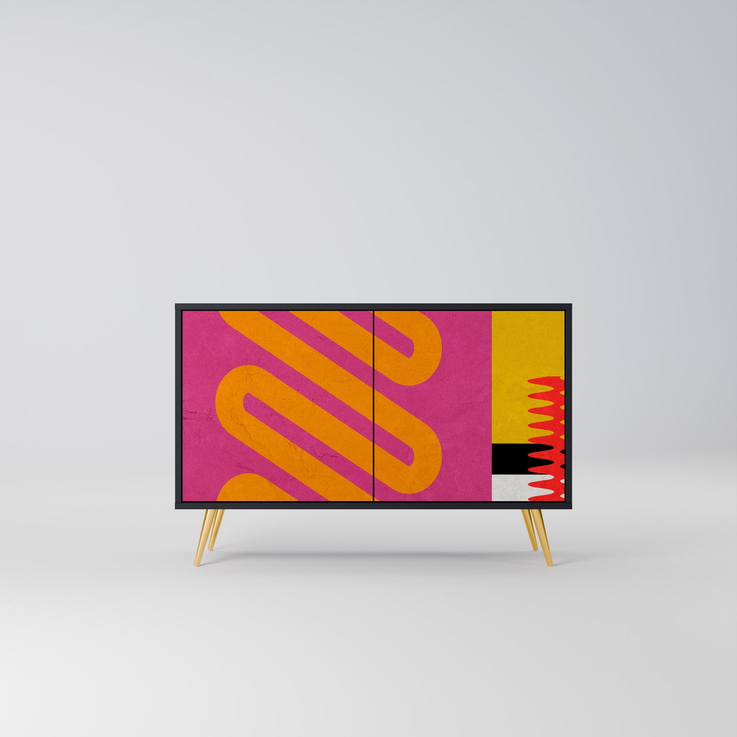 VIVID ART 2-dörrars skänk i svart finish
