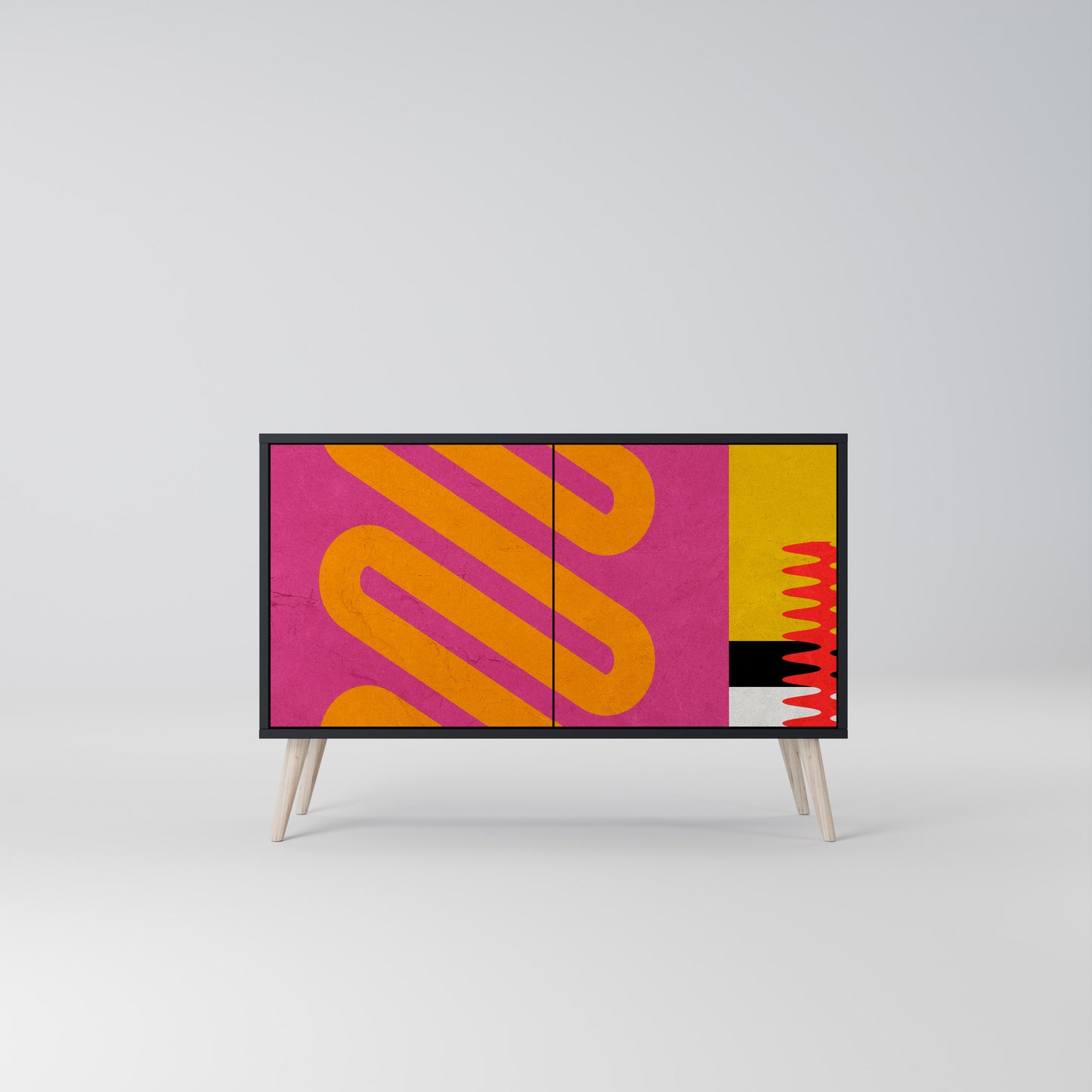 VIVID ART 2-dörrars skänk i svart finish