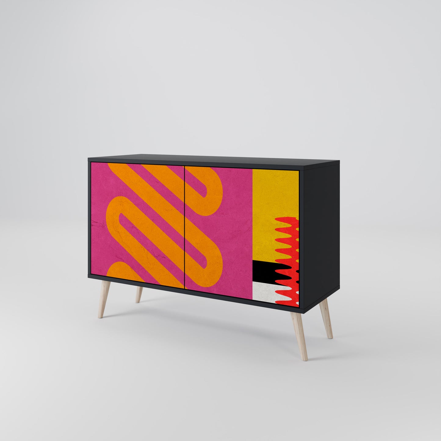 VIVID ART 2-dörrars skänk i svart finish