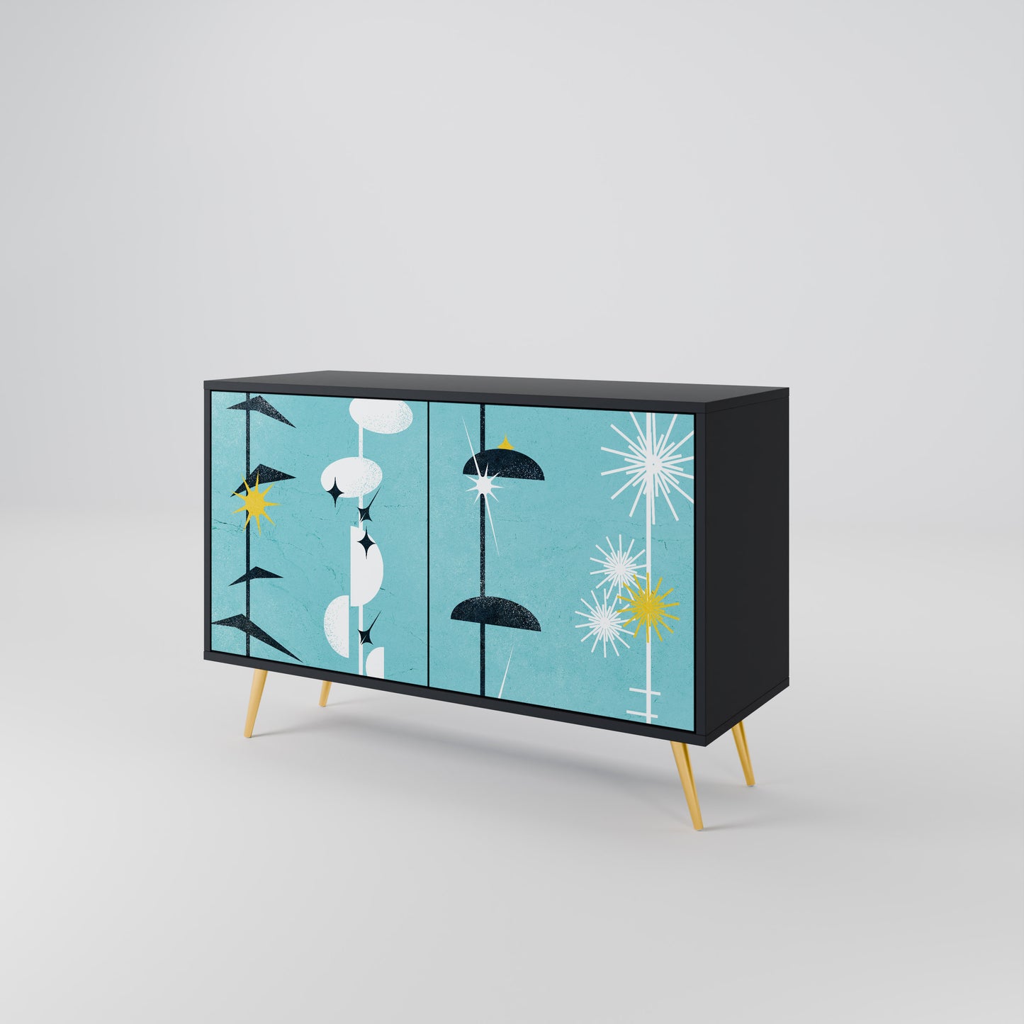 PATHS TO HAPPINESS 2-Door Sideboard in Black Finish