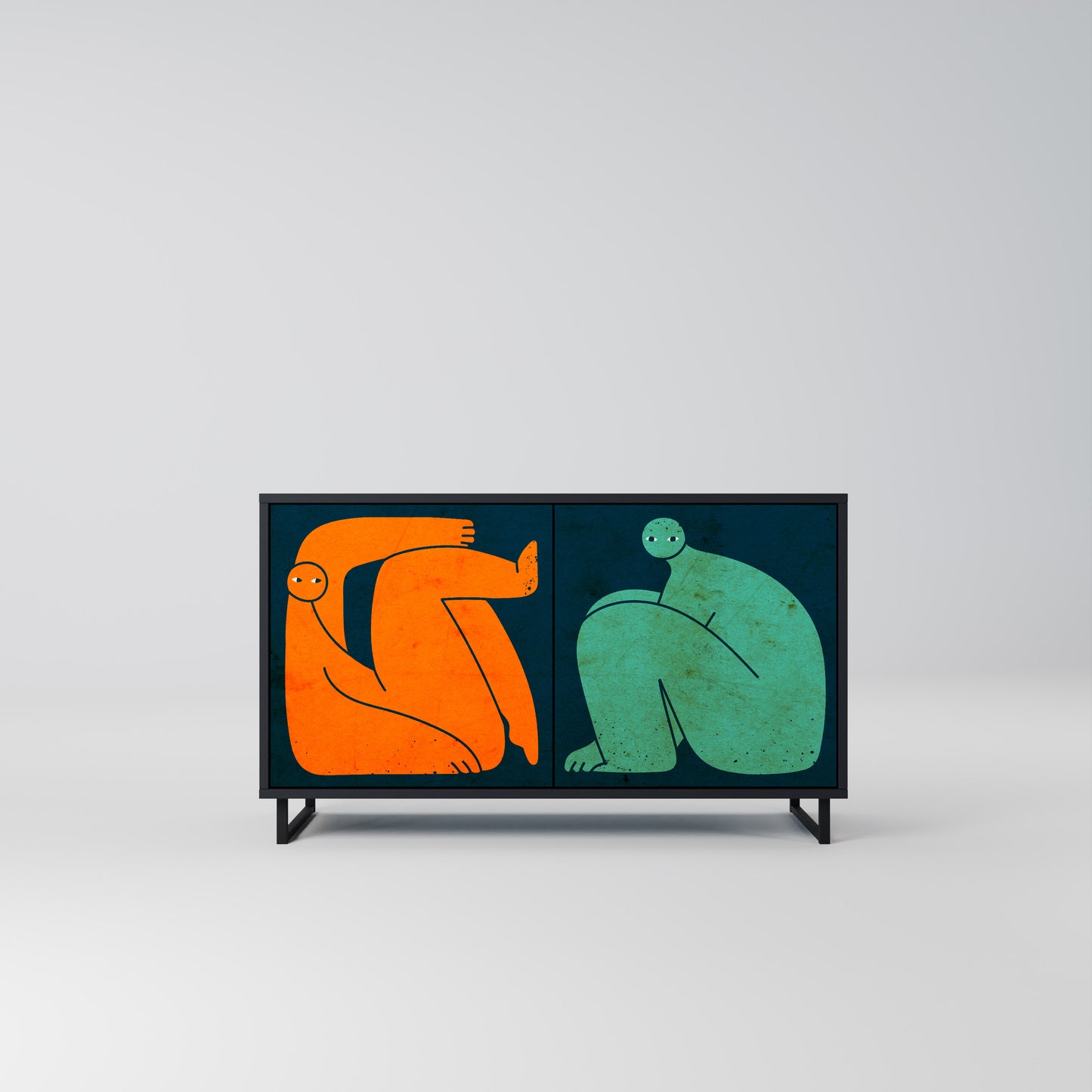 TOGETHER BUT SEPARATELY 2-Door Sideboard in Black Finish