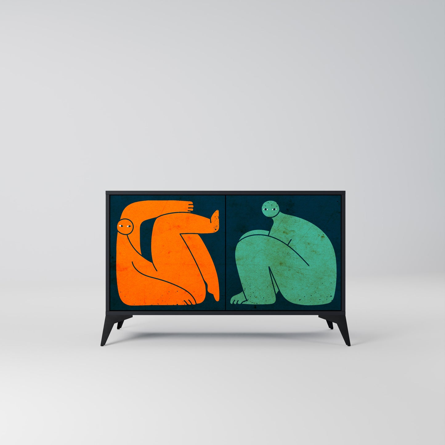 TOGETHER BUT SEPARATELY 2-Door Sideboard in Black Finish