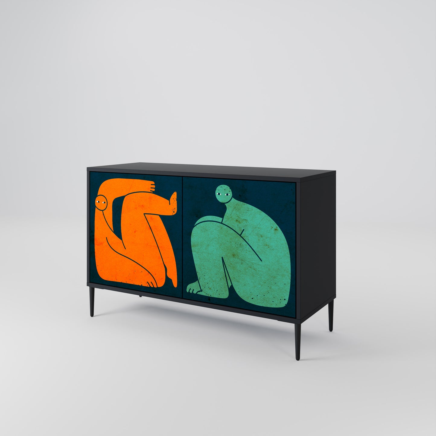 TOGETHER BUT SEPARATELY 2-Door Sideboard in Black Finish