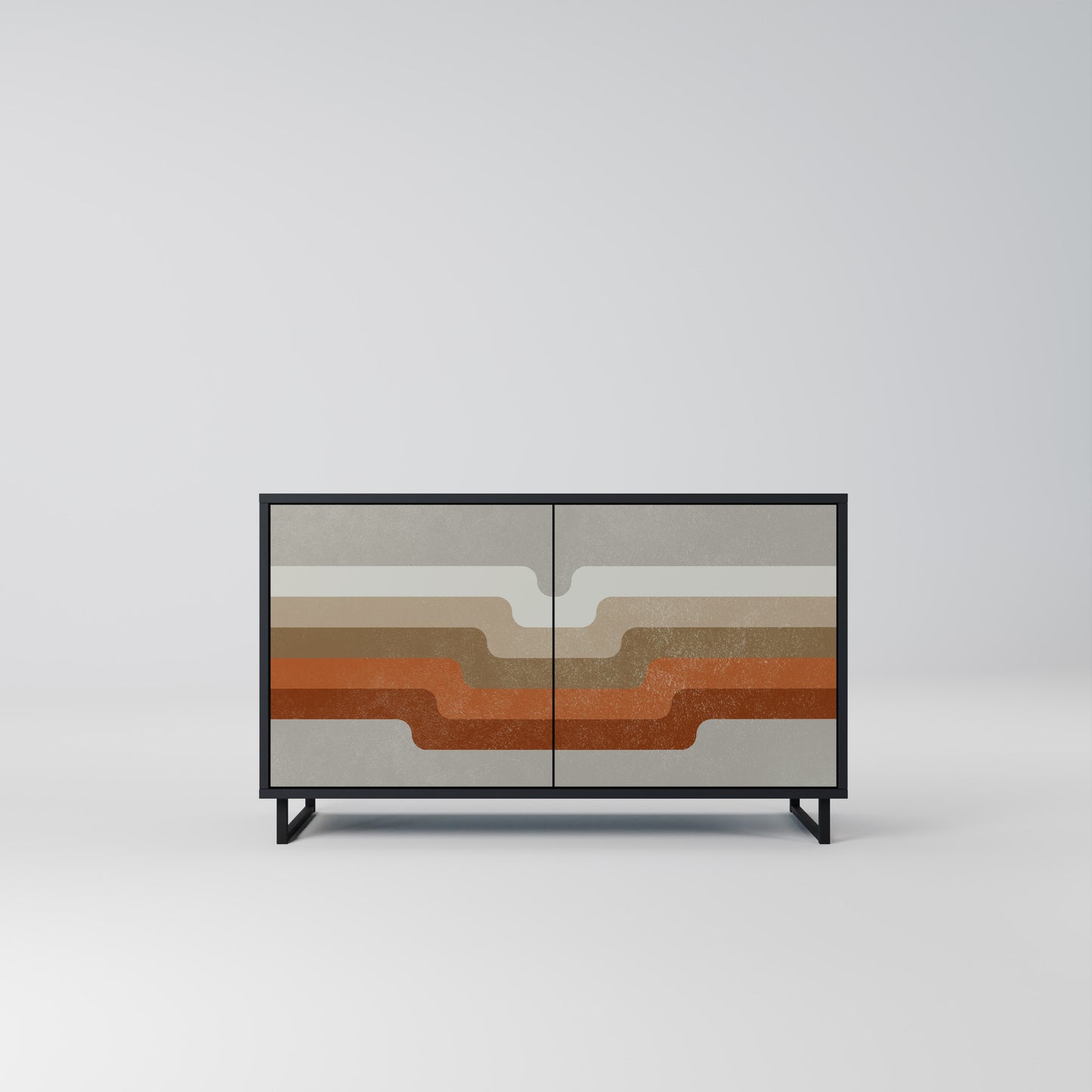 PECULIAR TRAIL 2-Door Sideboard in Black Finish