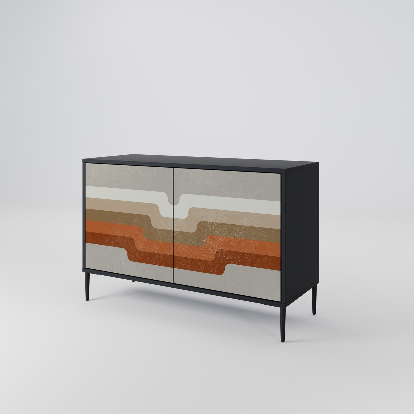 PECULIAR TRAIL 2-Door Sideboard in Black Finish