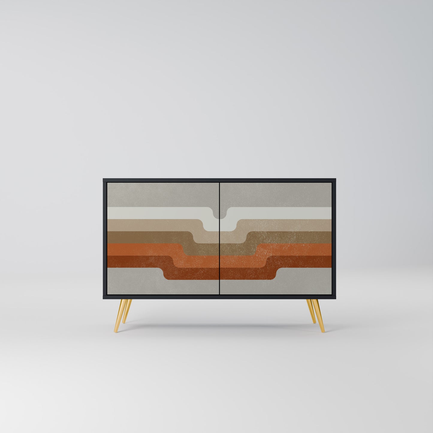 PECULIAR TRAIL 2-Door Sideboard in Black Finish