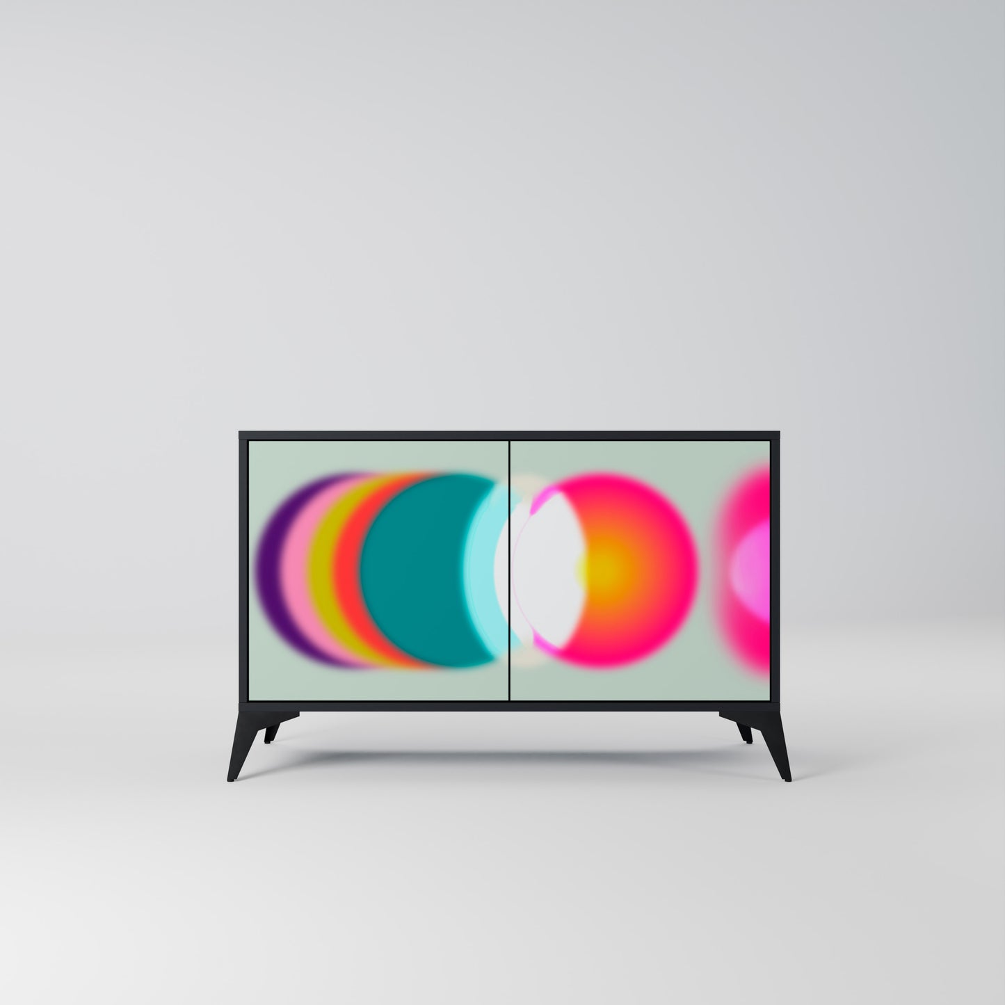 SYMPHONY OF COLORS 2-Door Sideboard in Black Finish