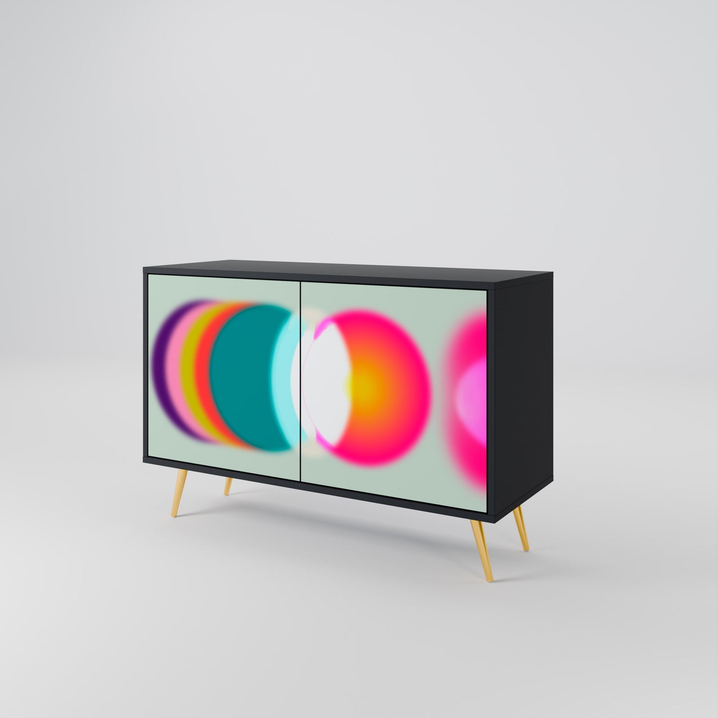 SYMPHONY OF COLORS 2-Door Sideboard in Black Finish