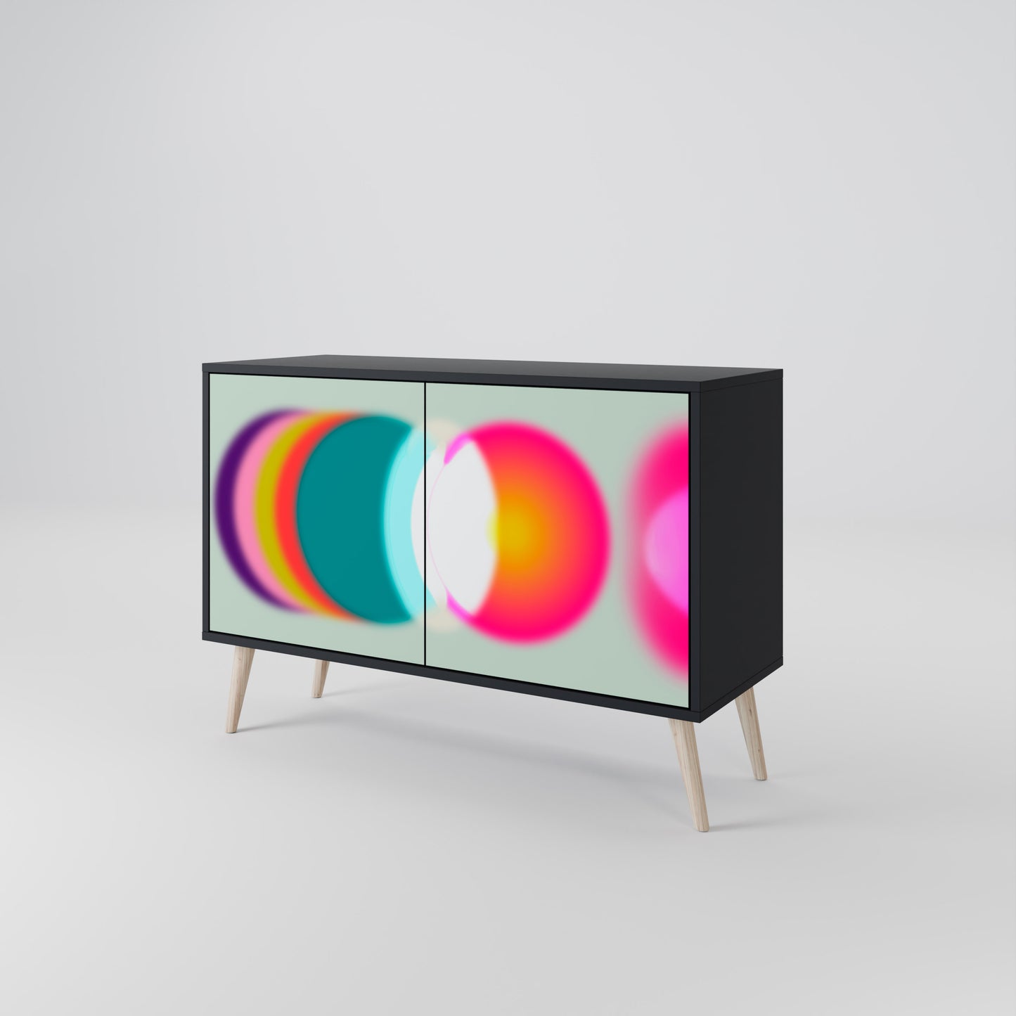 SYMPHONY OF COLORS 2-Door Sideboard in Black Finish