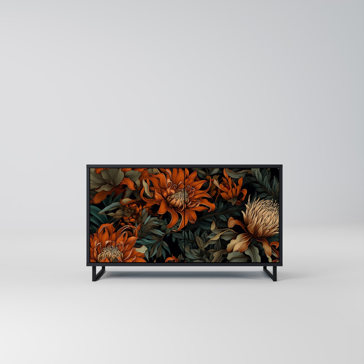 DAWN BLOOM 2-dörrars skänk i svart finish