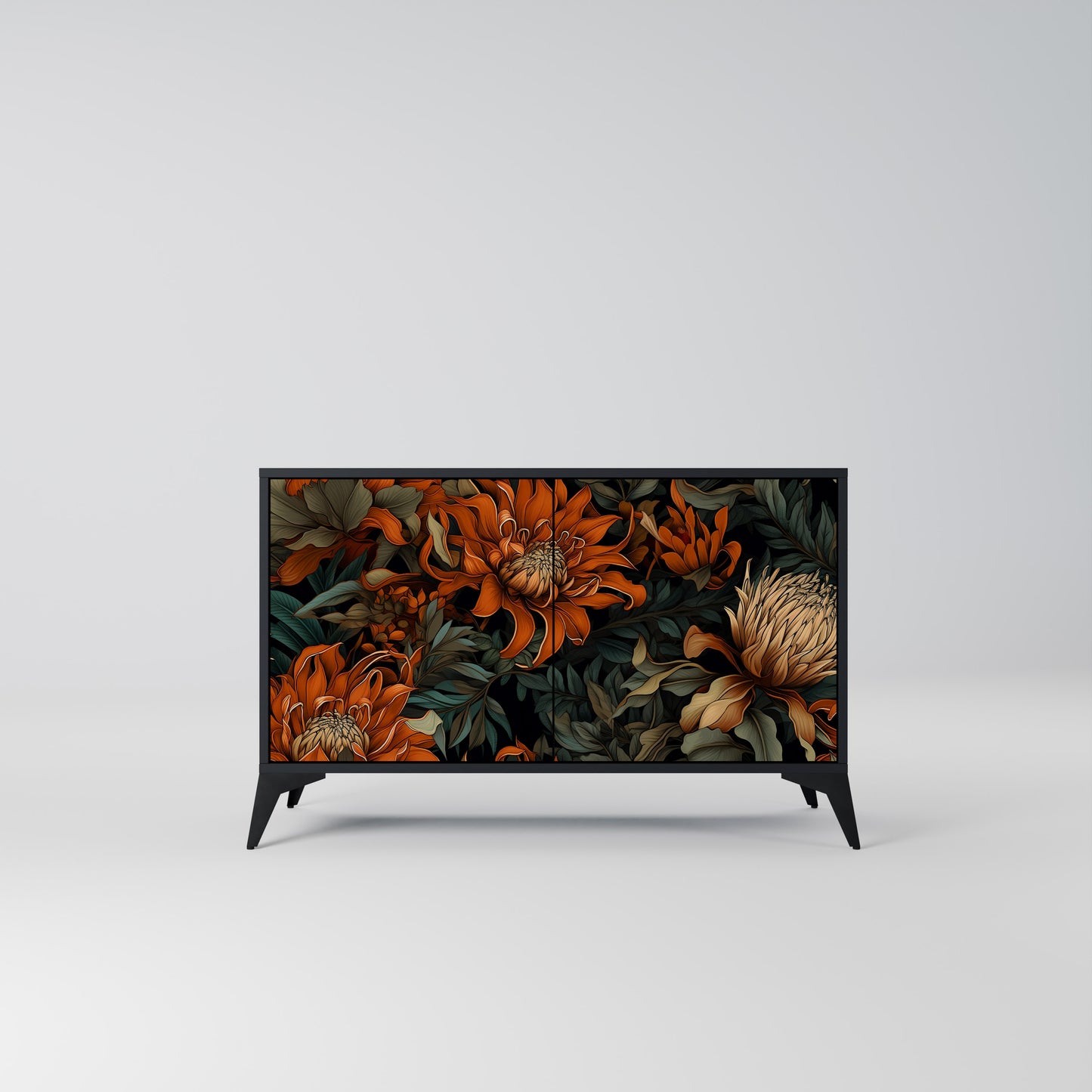 DAWN BLOOM 2-dörrars skänk i svart finish