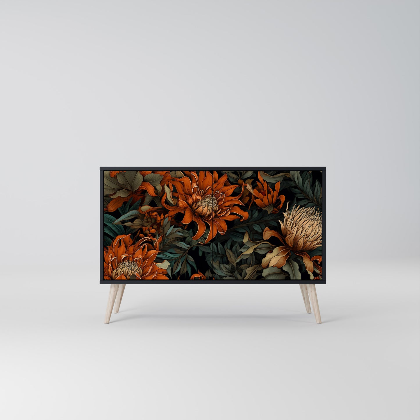 DAWN BLOOM 2-dörrars skänk i svart finish