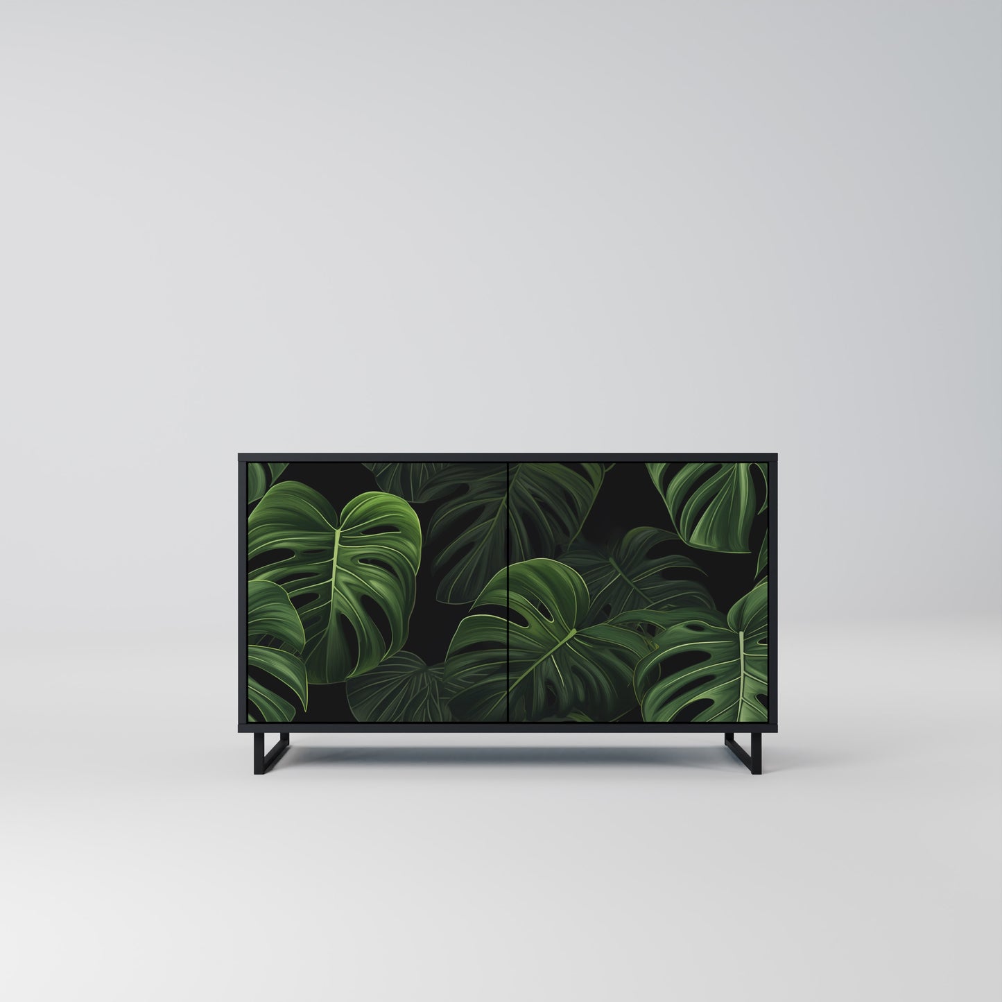 INFINITE MONSTERA 2-dörrars skänk i svart finish