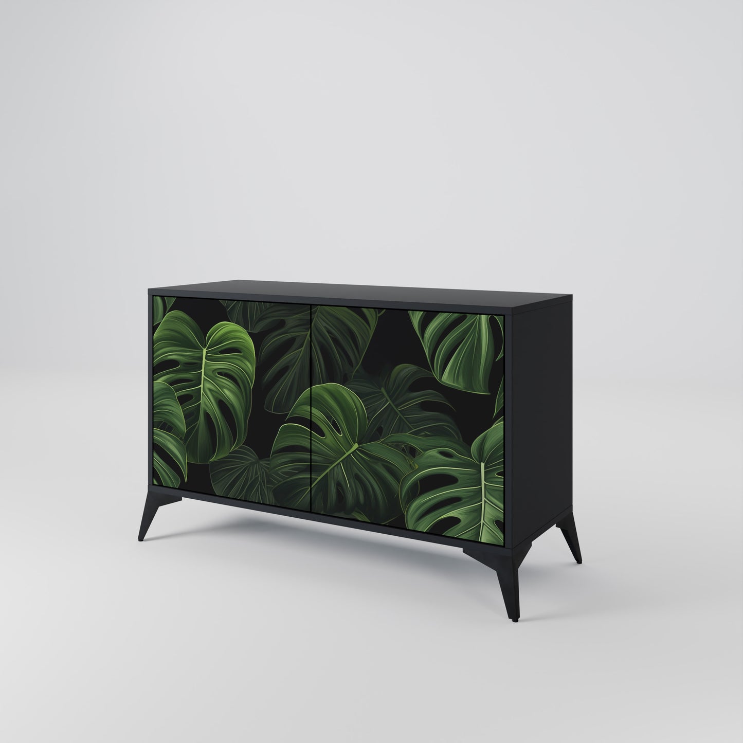 INFINITE MONSTERA 2-dörrars skänk i svart finish