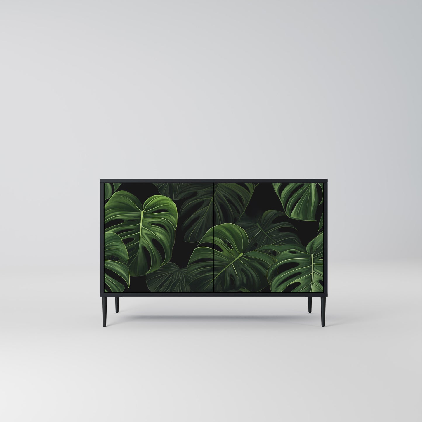 INFINITE MONSTERA 2-dörrars skänk i svart finish