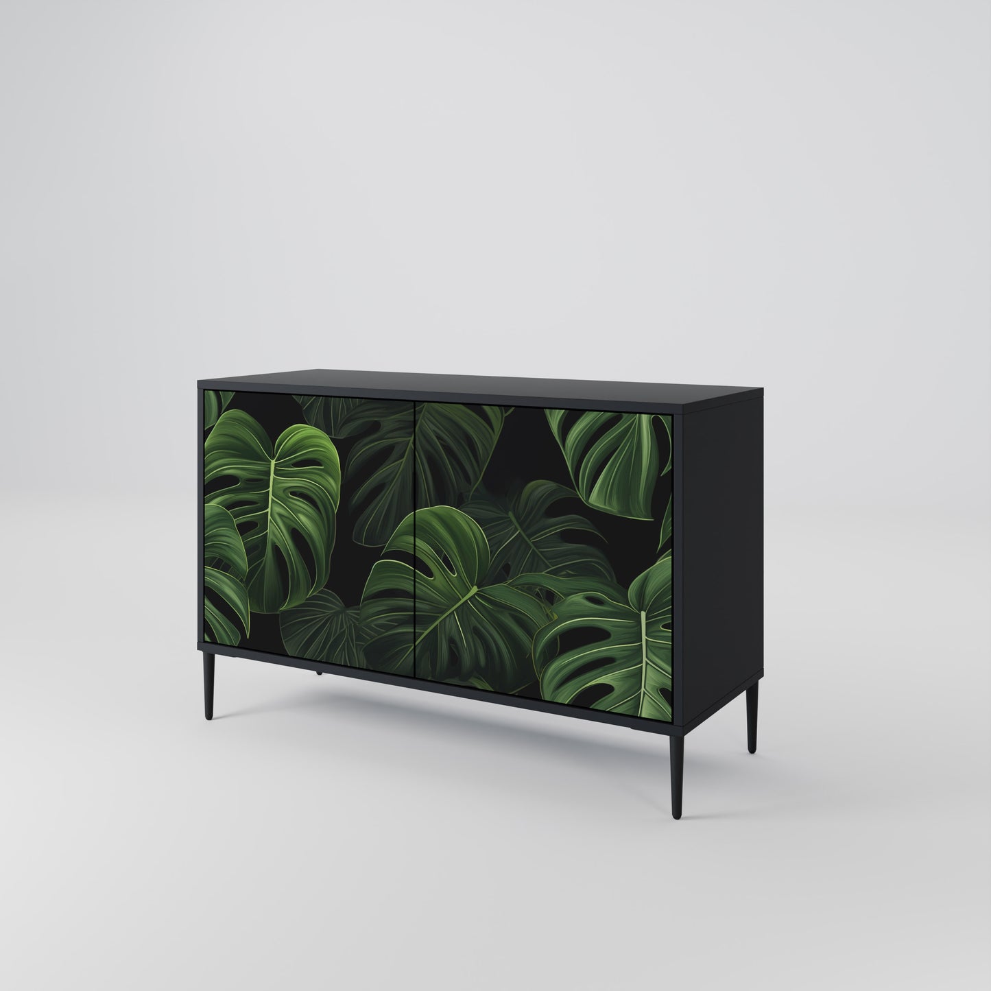 INFINITE MONSTERA 2-dörrars skänk i svart finish