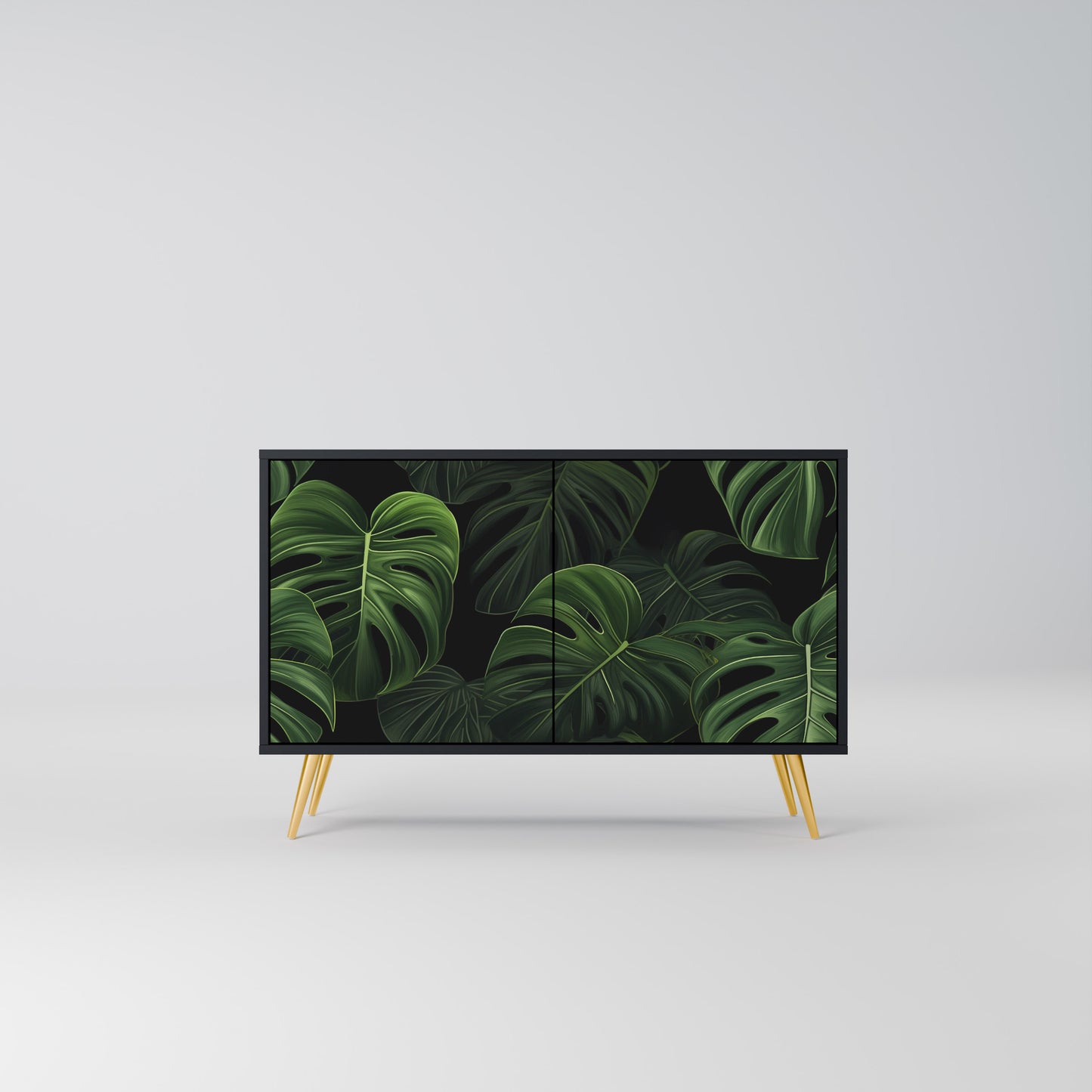 INFINITE MONSTERA 2-dörrars skänk i svart finish