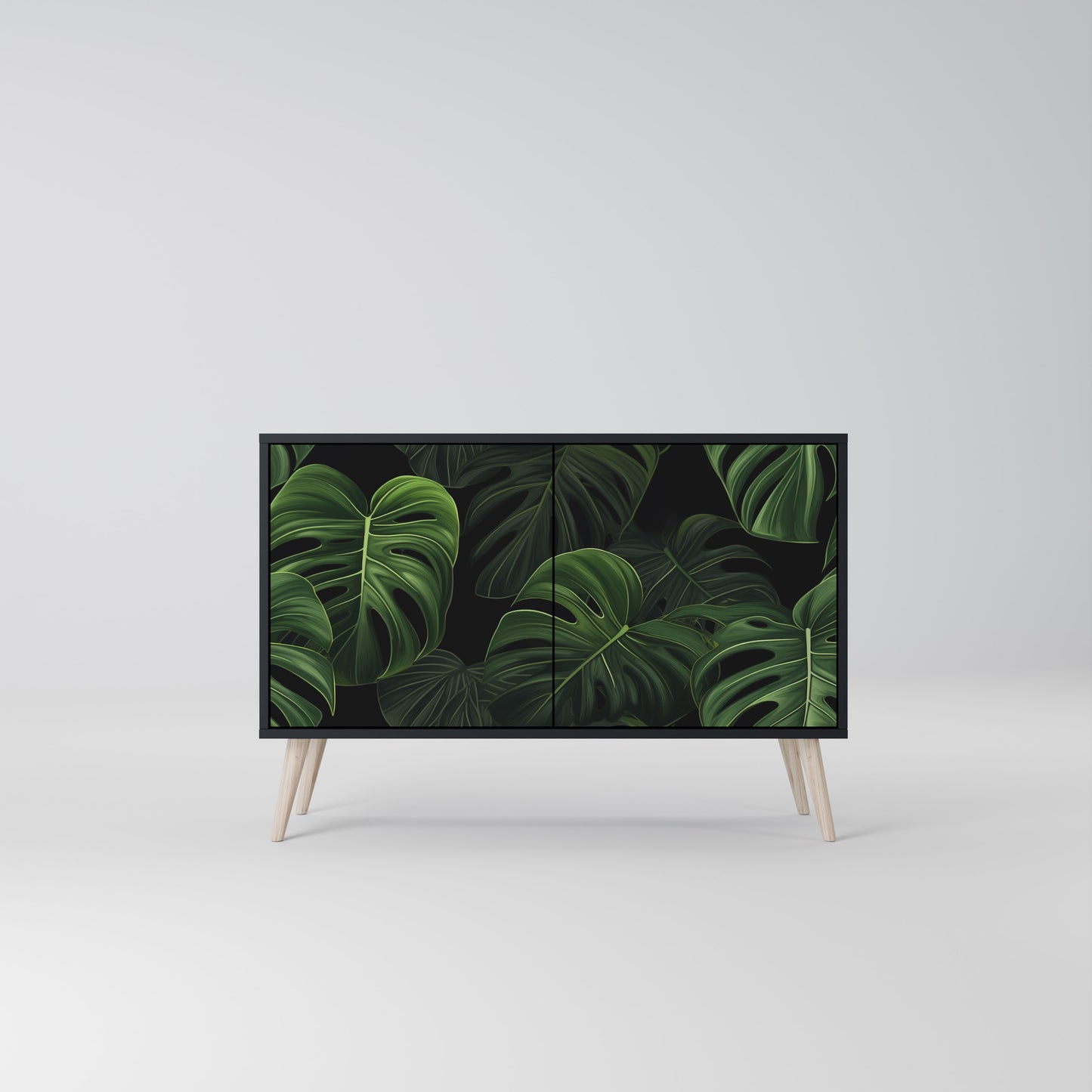 INFINITE MONSTERA 2-dörrars skänk i svart finish