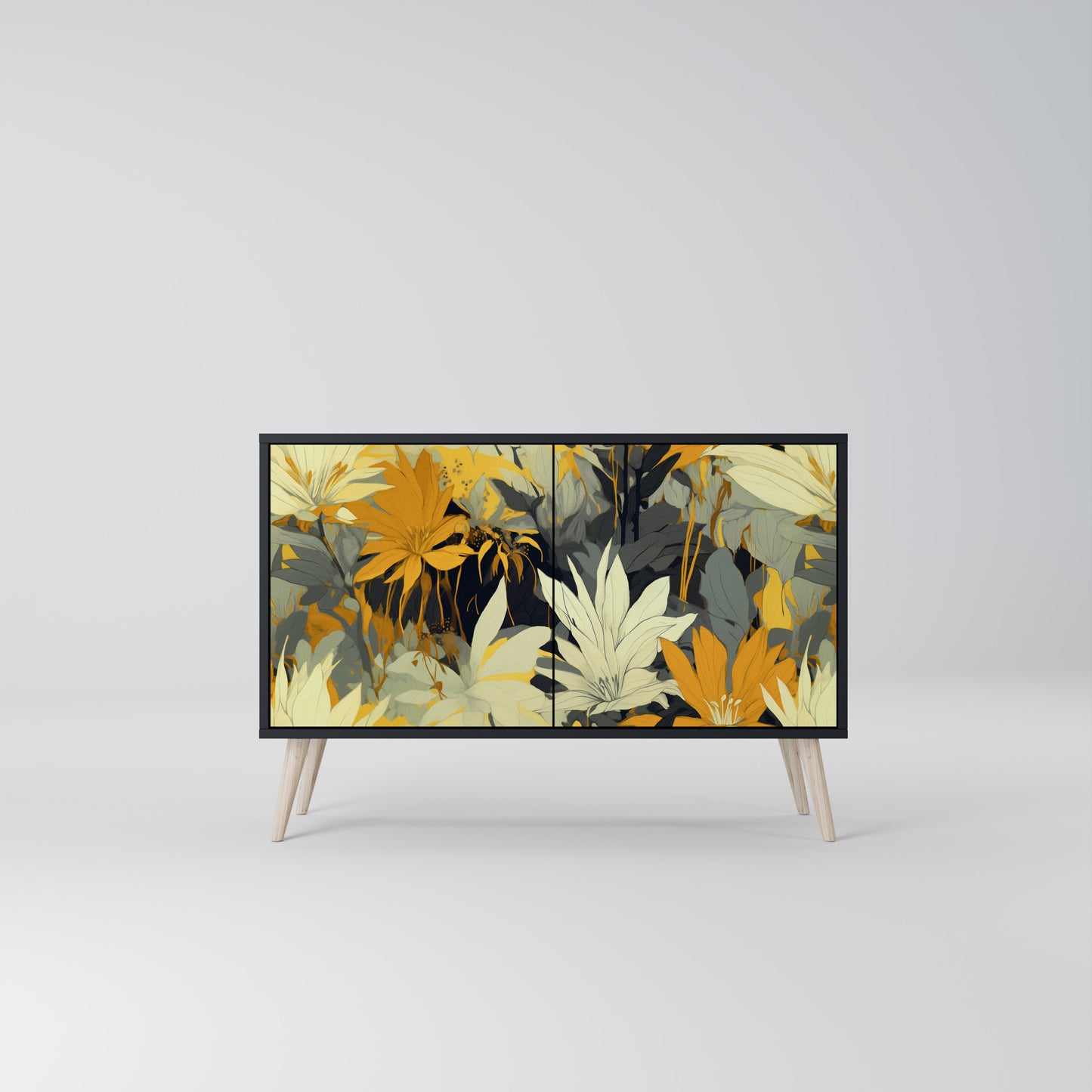 SUNKISSED LILY 2-Door Sideboard in Black Finish