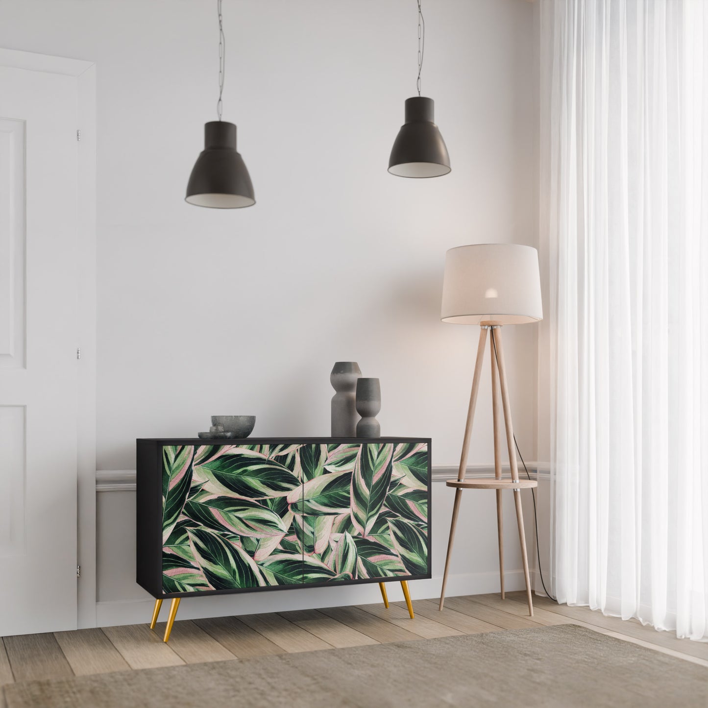 EERIE STROMANTHE 2-Door Sideboard in Black Finish
