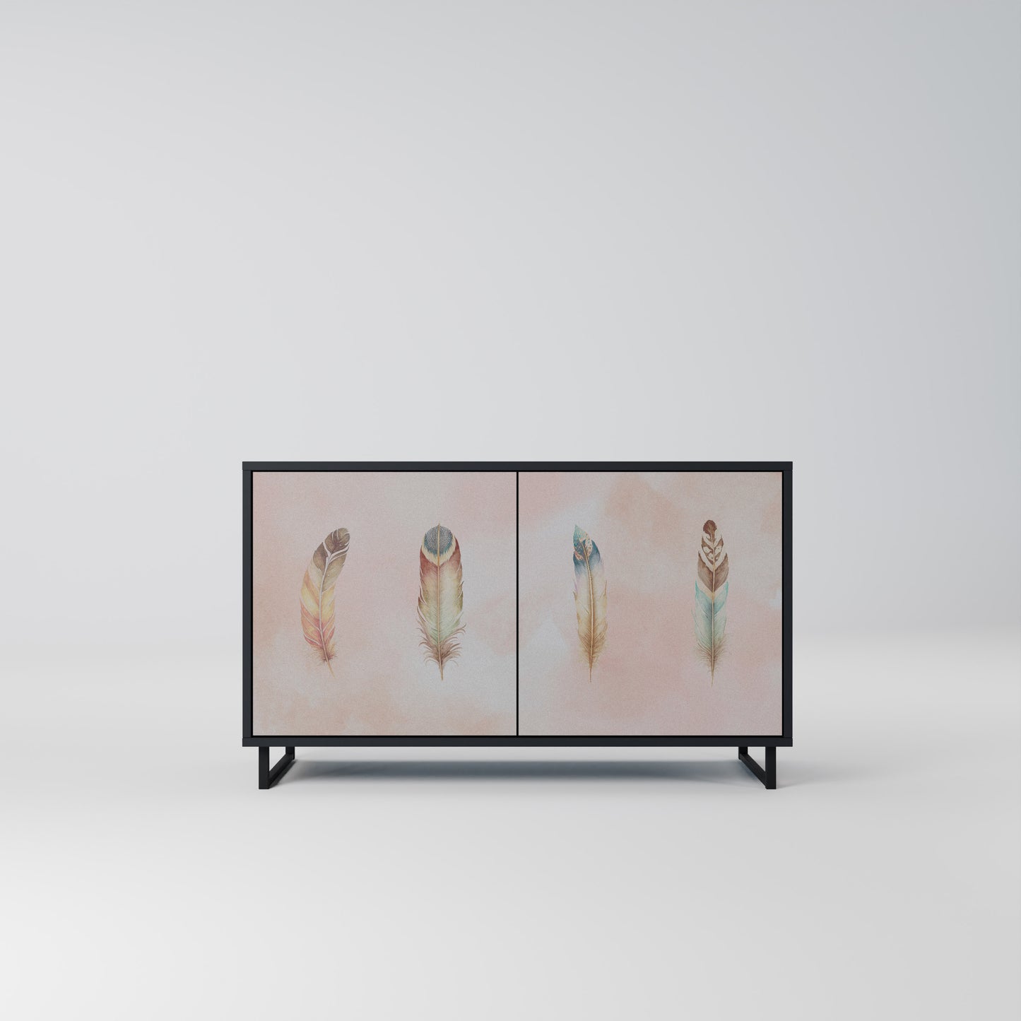 THE DELIQUESCE 2-Door Sideboard in Black Finish