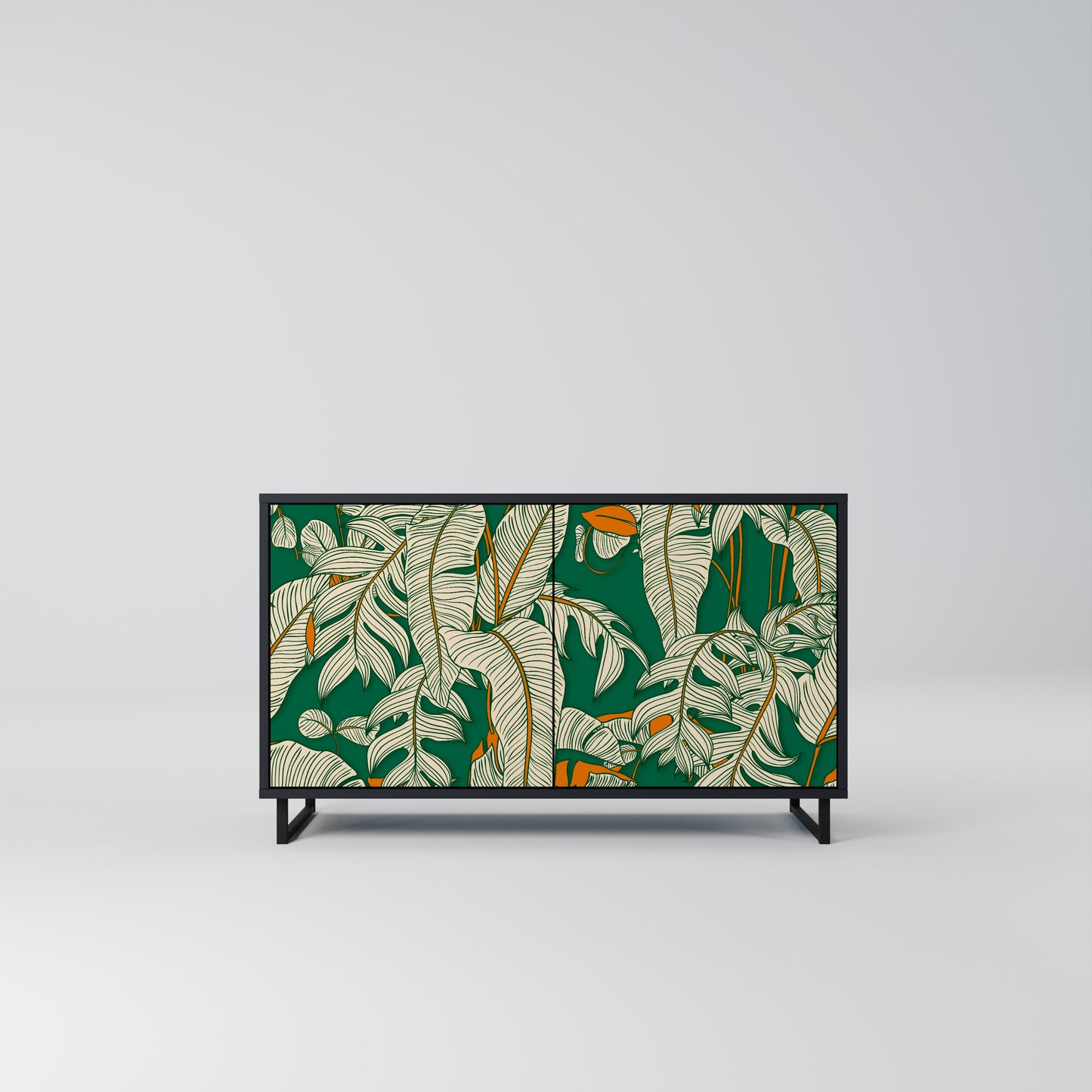 VERDANT PLEASURES 2-Door Sideboard in Black Finish