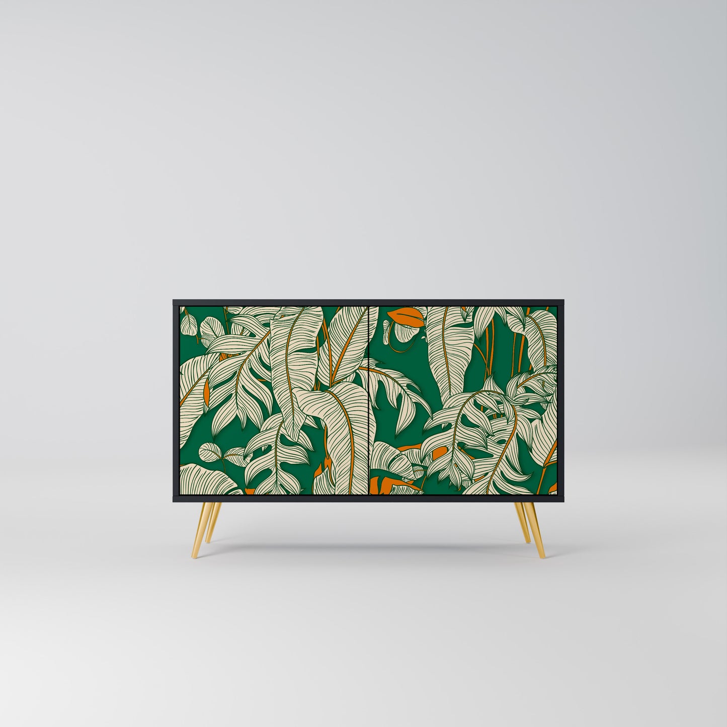 VERDANT PLEASURES 2-Door Sideboard in Black Finish