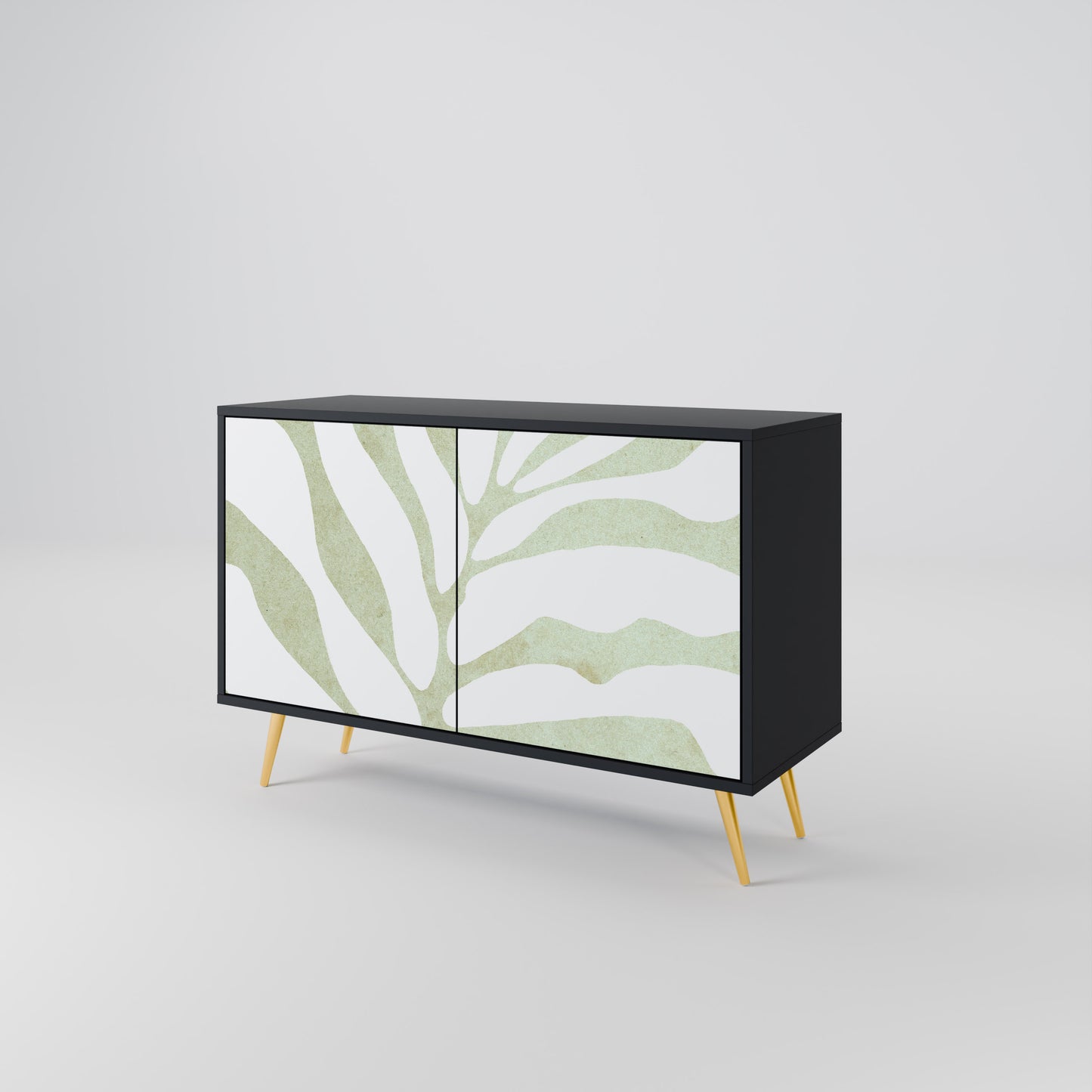 BOTANICAL SPARK 2-dörrars skänk i svart finish